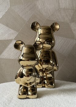 Beer hart goud 28 cm