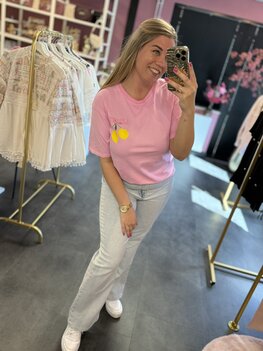 Shirt lemon roze