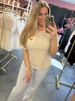 Shirt madelief beige